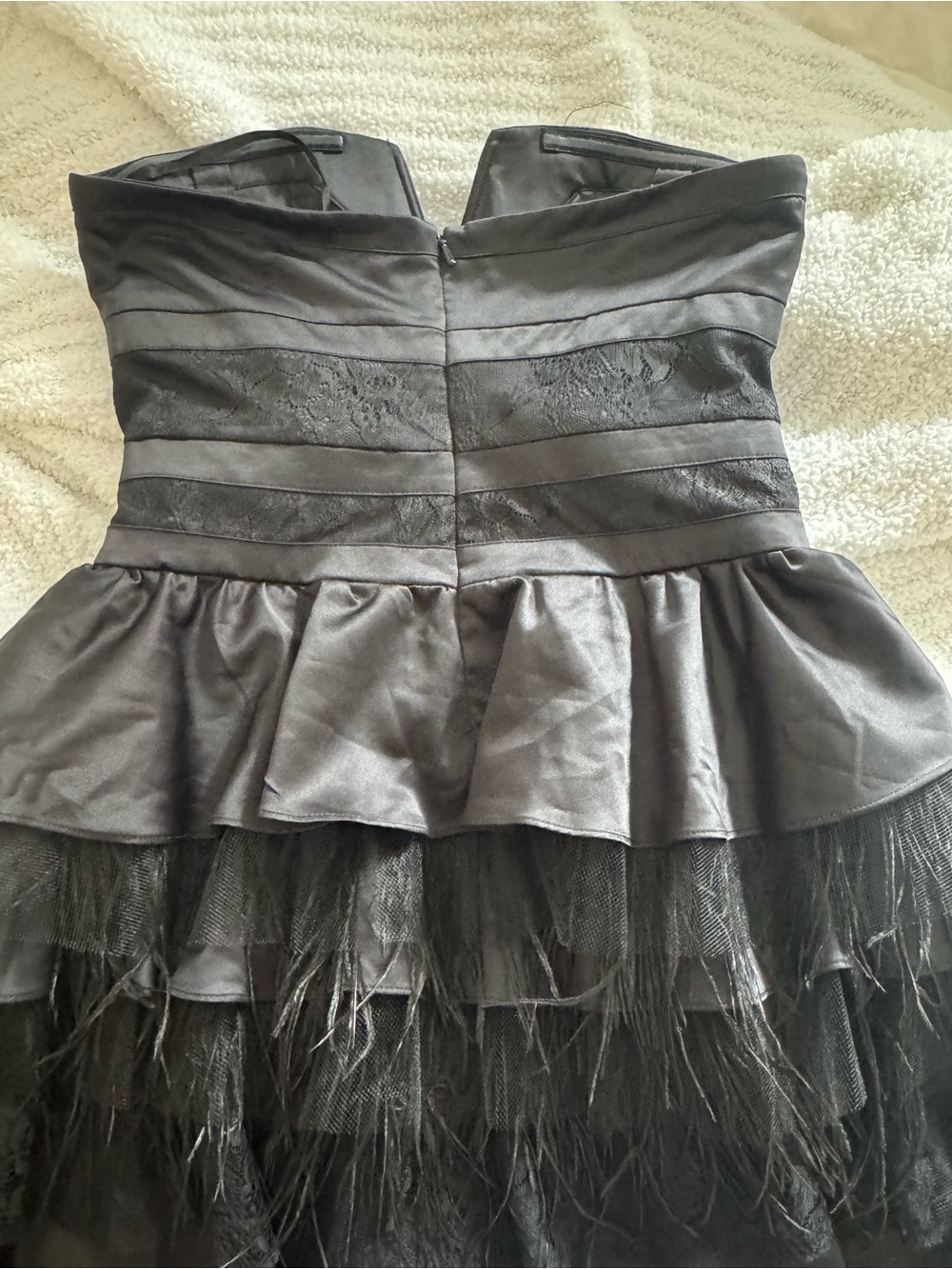 bebe Strapless Ruffled Mini Dress - Picture 5 of 6